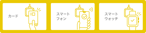 カード スマートフォン スマートウォッチ